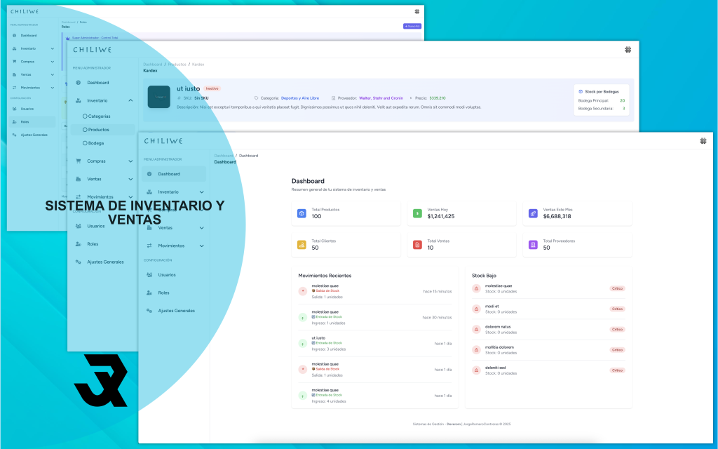 Sistema de Inventario y Ventas Empresarial – Chiliwe